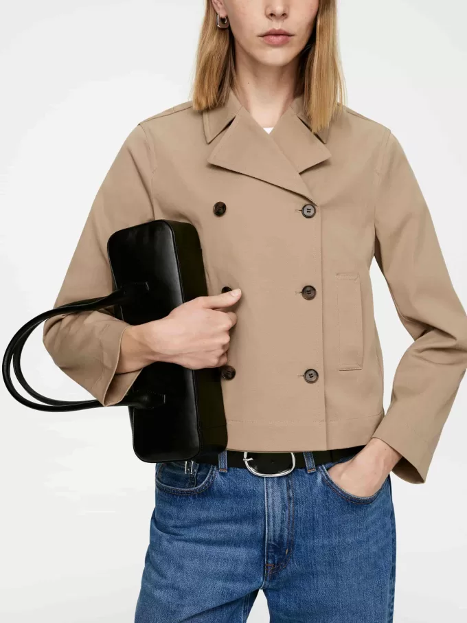 Double-Breasted Cotton Blazer