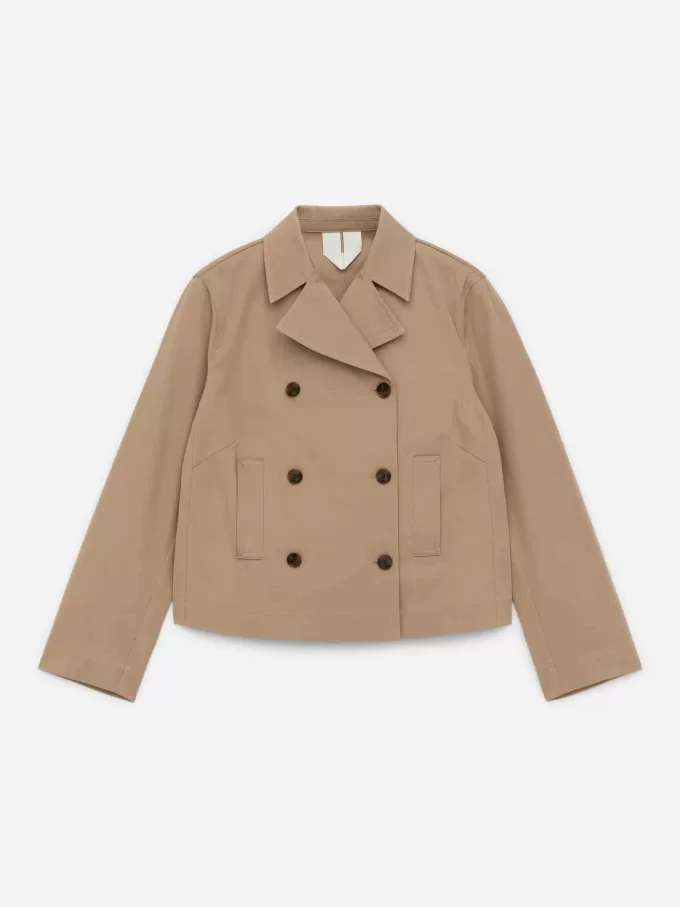 Double-Breasted Cotton Blazer