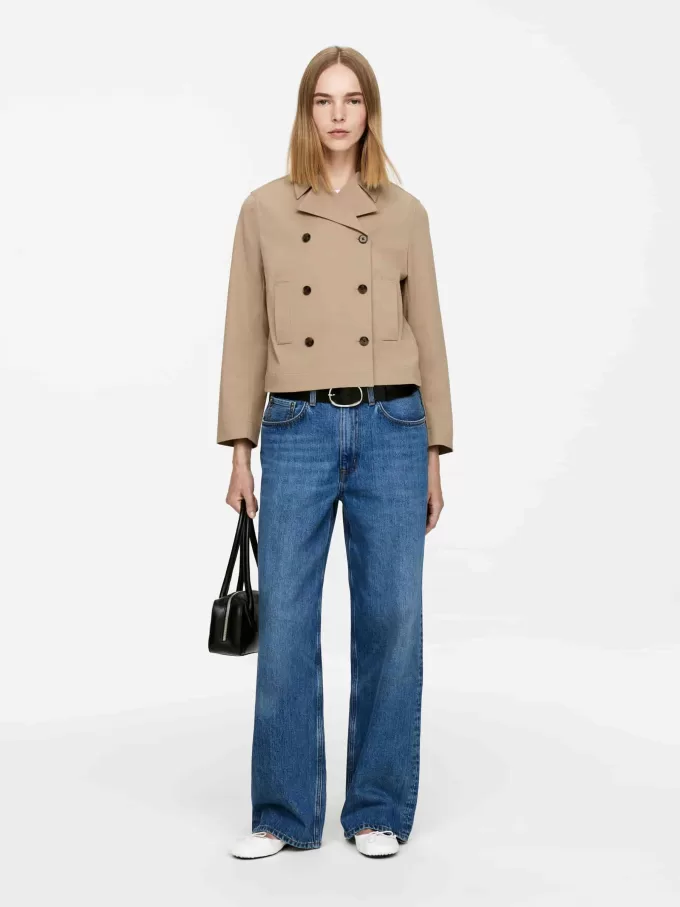 Double-Breasted Cotton Blazer