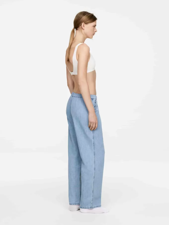 Drawstring Denim Trousers