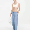 Drawstring Denim Trousers