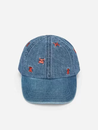 Embroidered Denim Cap