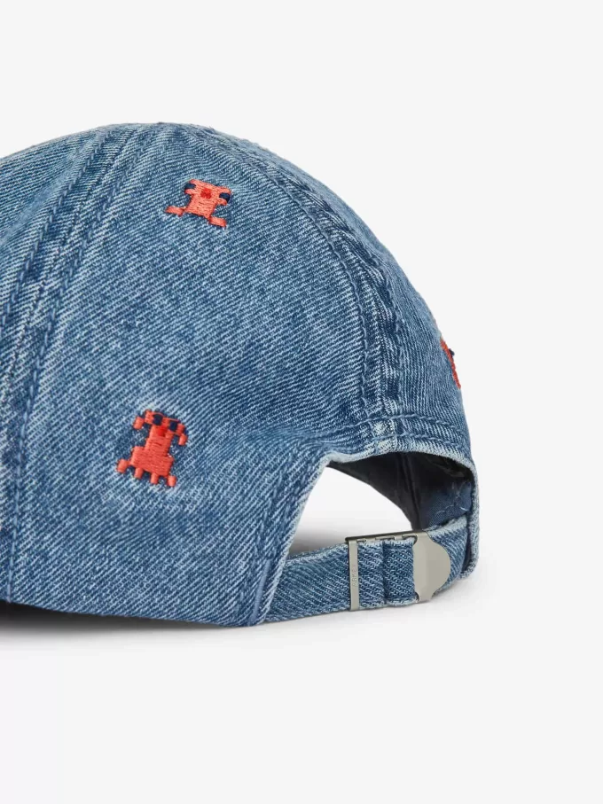 Embroidered Denim Cap