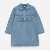 Embroidered Denim Dress
