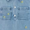 Embroidered Denim Dress