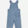 Embroidered Denim Dungarees