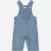 Embroidered Denim Dungarees