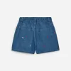 Embroidered Denim Shorts