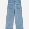 Embroidered Denim Trousers