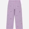 Embroidered Denim Trousers