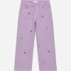 Embroidered Denim Trousers