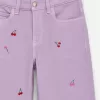 Embroidered Denim Trousers