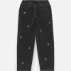 Embroidered Denim Trousers