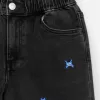 Embroidered Denim Trousers