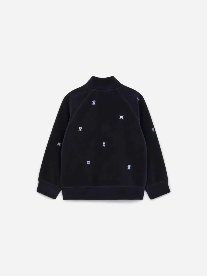 Embroidered Fleece Jacket