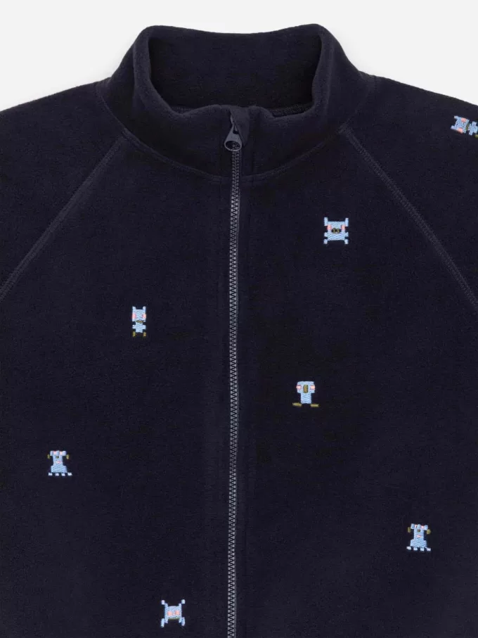Embroidered Fleece Jacket