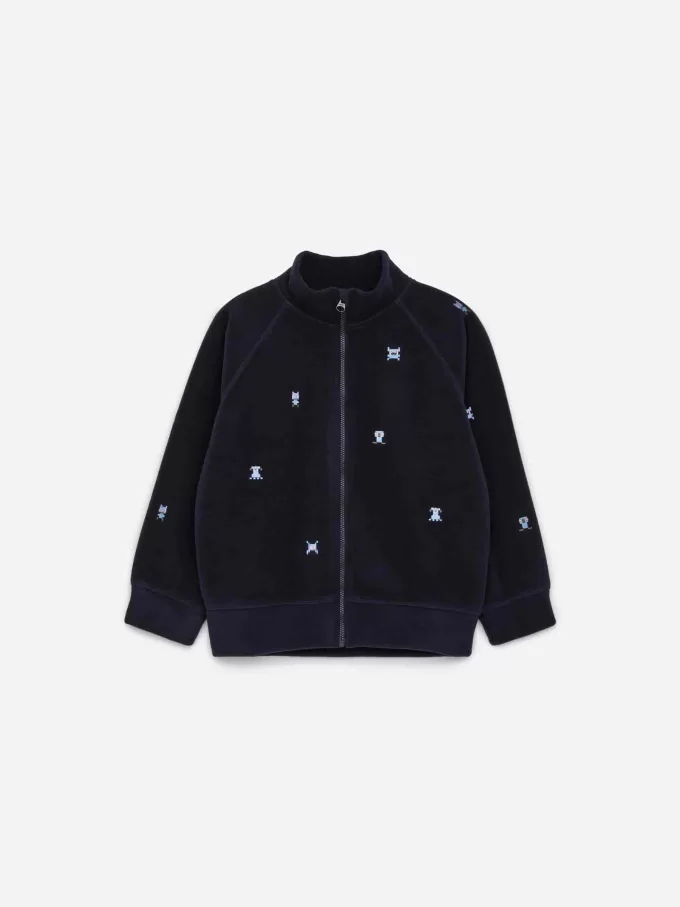 Embroidered Fleece Jacket