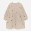 Embroidered Sweatshirt Dress