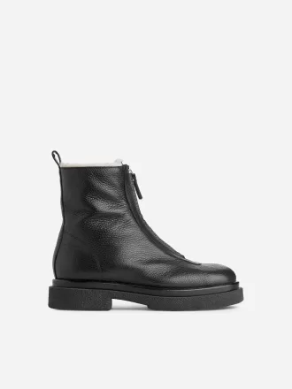 Faux Fur Leather Boots