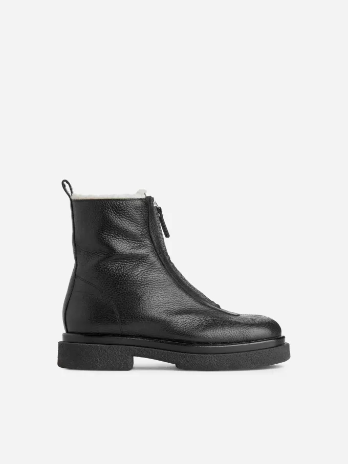 Faux Fur Leather Boots Faux Fur Leather Boots