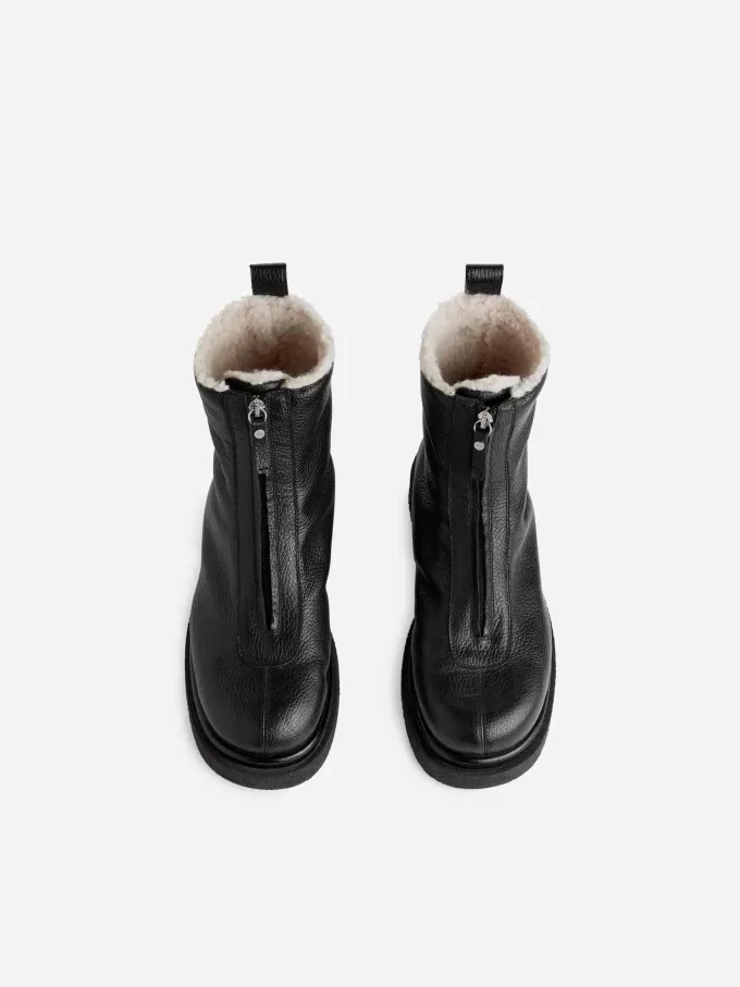 Faux Fur Leather Boots Faux Fur Leather Boots