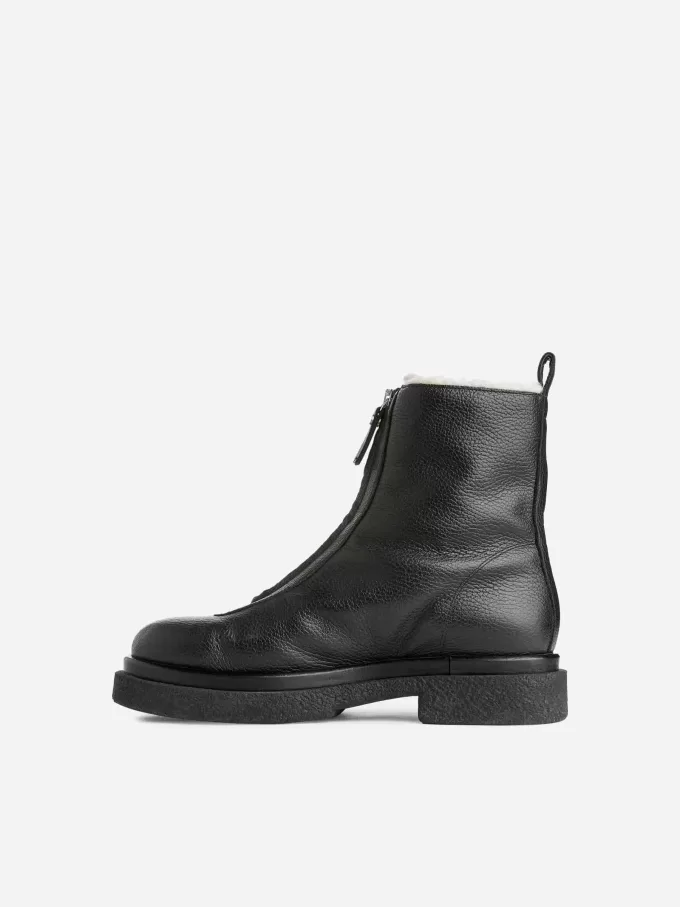 Faux Fur Leather Boots Faux Fur Leather Boots