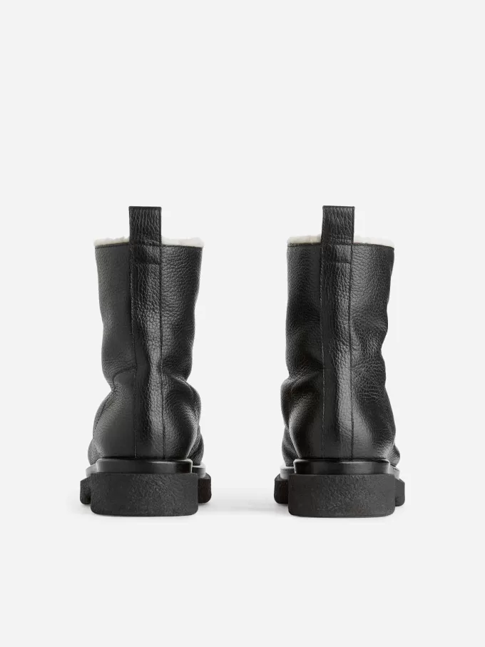 Faux Fur Leather Boots Faux Fur Leather Boots