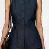 Fitted Denim Vest