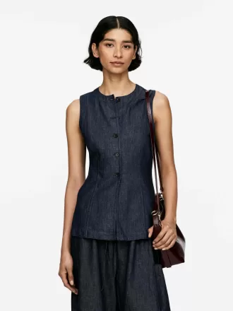 Fitted Denim Vest
