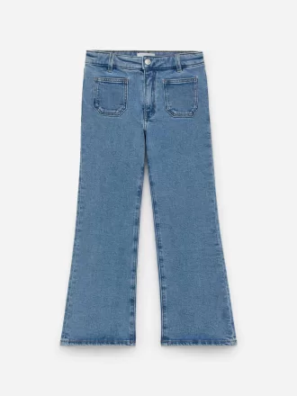 Flared Denim Trousers