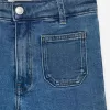 Flared Denim Trousers