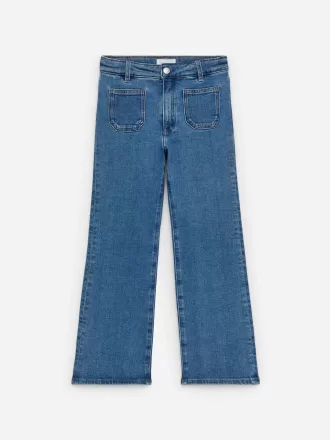 Flared Denim Trousers