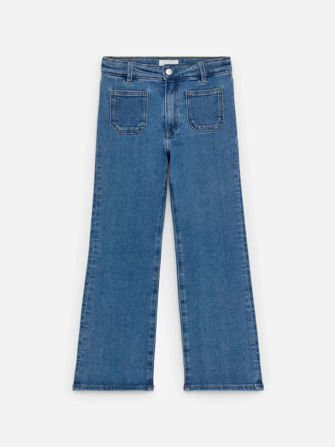 Flared Denim Trousers