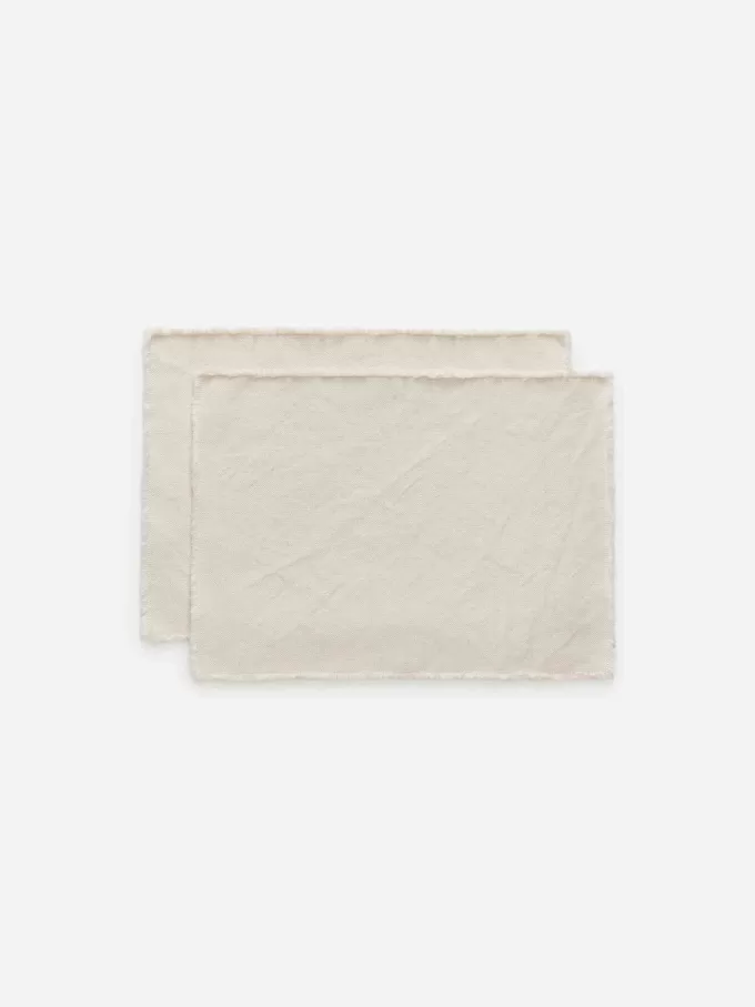 Frayed-Edge Placemat Set of 2