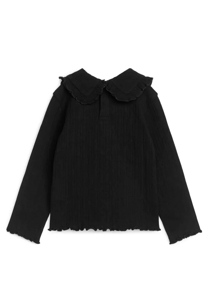 Frill Collar Pointelle Top Frill Collar Pointelle Top