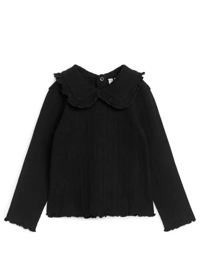 Frill Collar Pointelle Top Frill Collar Pointelle Top
