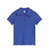 Frill-Collar Ribbed Jersey Top Frill-Collar Ribbed Jersey Top