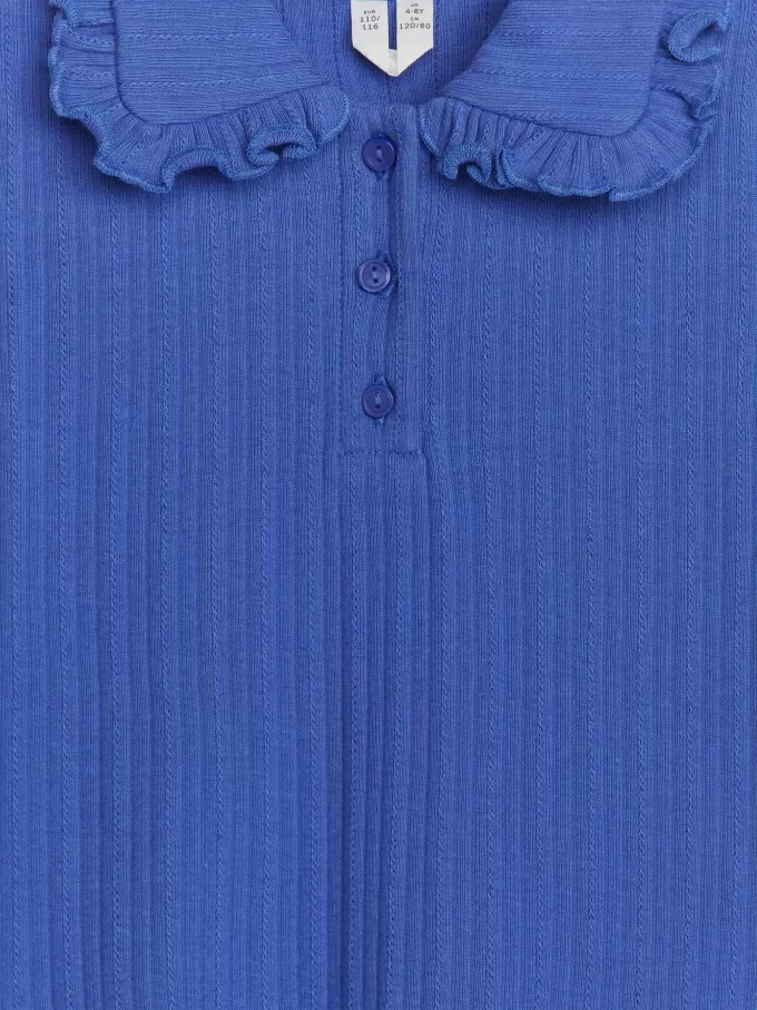 Frill-Collar Ribbed Jersey Top Frill-Collar Ribbed Jersey Top