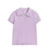 Frill-Collar Ribbed Jersey Top Frill-Collar Ribbed Jersey Top