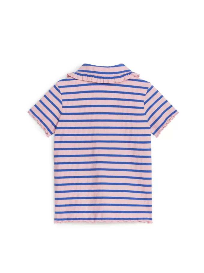 Frill-Collar Ribbed Jersey Top Frill-Collar Ribbed Jersey Top