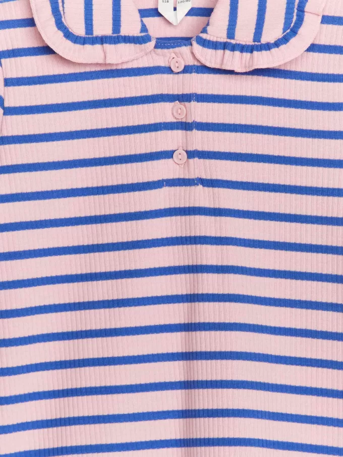 Frill-Collar Ribbed Jersey Top Frill-Collar Ribbed Jersey Top