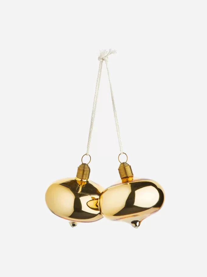 Glass Baubles Set of 2 Glass Baubles Set of 2