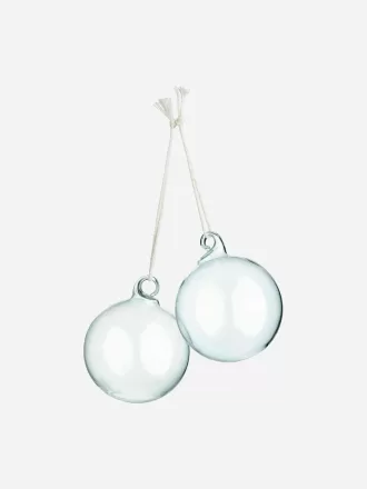Glass Baubles Set of 2