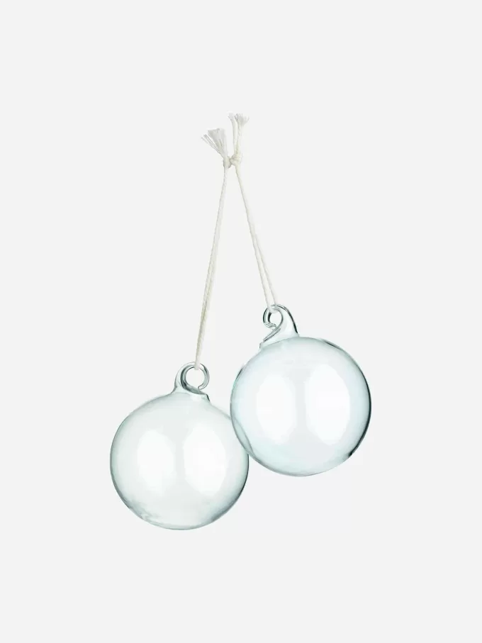 Glass Baubles Set of 2