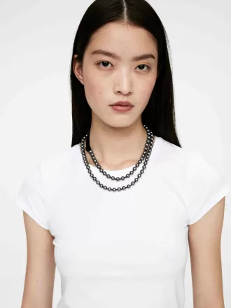 Glass Bead Velvet Necklace
