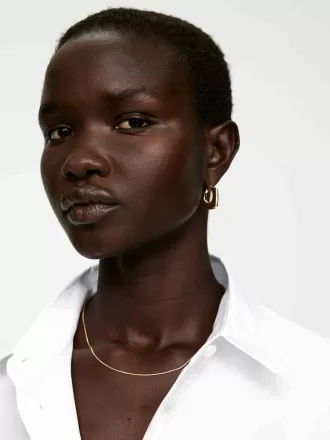 Gold-Plated Hoop Earrings