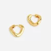 Gold-Plated Twisted Hoop Earrings