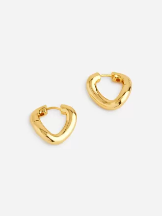 Gold-Plated Twisted Hoop Earrings