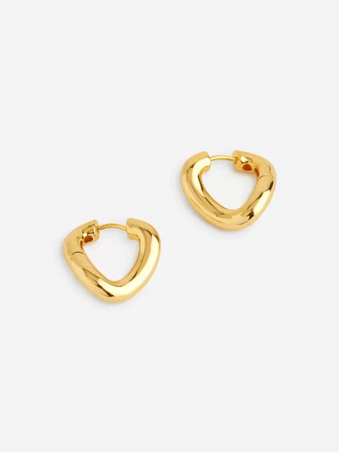 Gold-Plated Twisted Hoop Earrings