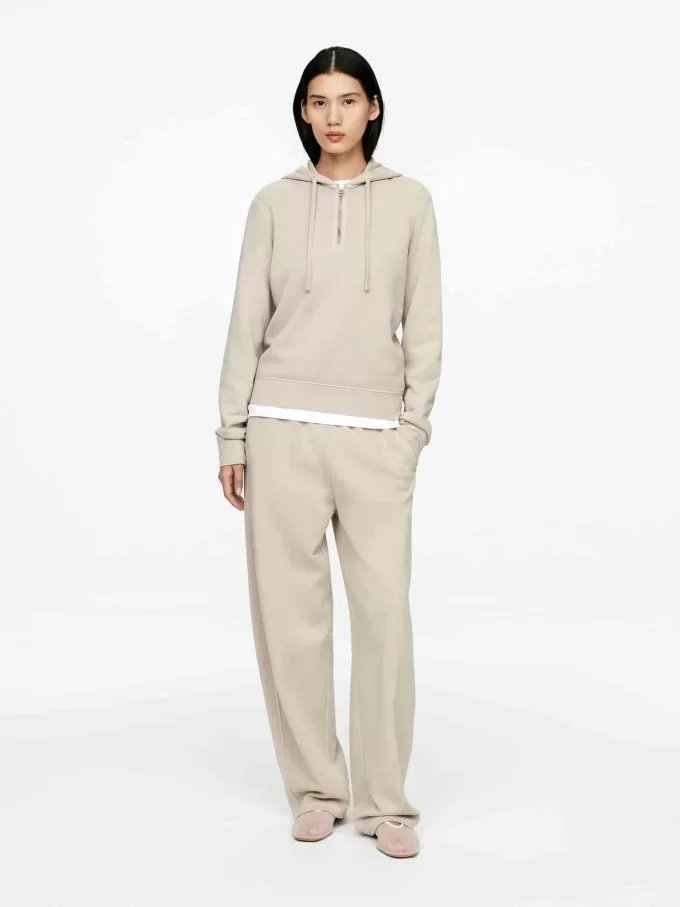 Half-Zip Cotton Hoodie